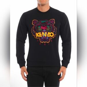 Kenzo Black Tiger Embroidered Men's Sweater